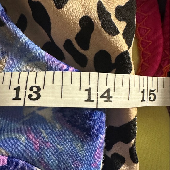 Forever 21 Blue Floral Print Fit & Flare Scuba Dress. - Picture 7 of 7